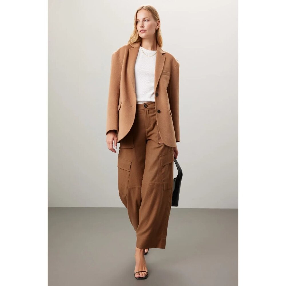 Vince Tan Wide-Leg Cargo Pants